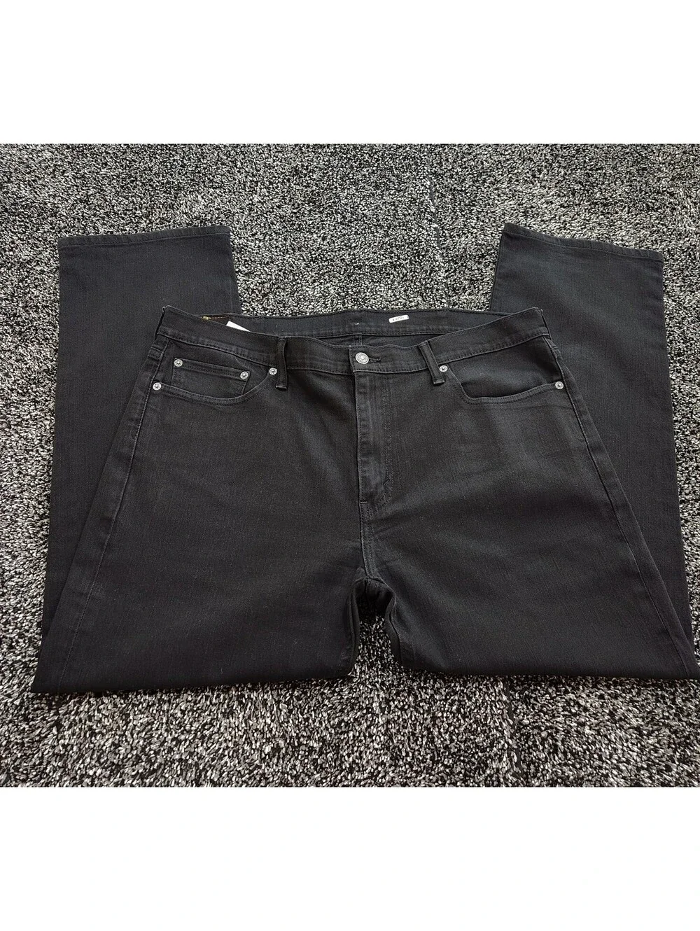 Y2K Levi's 514 Straight Fit Black Denim Jeans Mens Size 40x30 Stretch 00514-0211